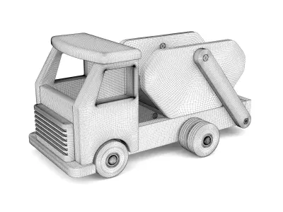 Wooden toy truck 15 3D model