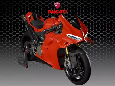 Panigale V4S 2025 Low-poly 3D model