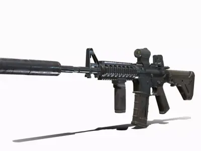 M4A1 PERSONALIZADO Low-poly 3D model