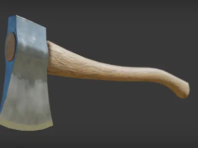 Wooden Axe Free low-poly 3D model purchase