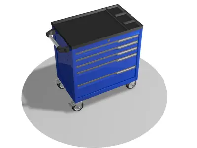 CRAFTING TABLE cart trolley 3D model