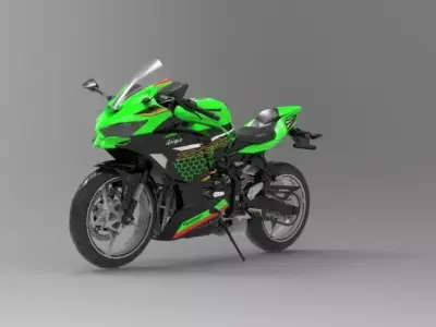 zx250r kawasaki Low-poly 3D model