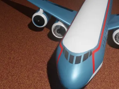 Airbus - Animated Low-poly 3D model