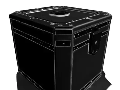 SciFi Hexagonal Storage Crate Low-poly 3D model