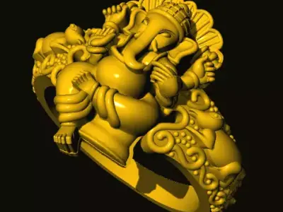 ganesh ganesha ring 3D print model purchase