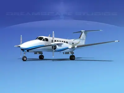 Beechcraft 350 Super King Air V10 3D model