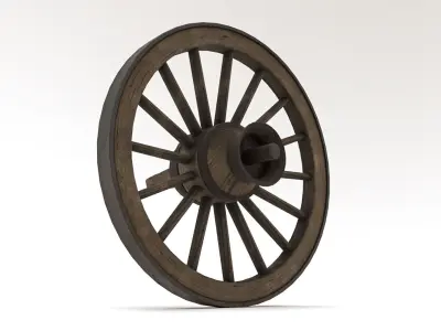 Old Wooden Wheel Low-poly 3D model by AndersonJuniorCG