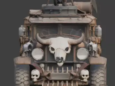 Elite Outlaw Battle Truck  Model Low-poly 3D model