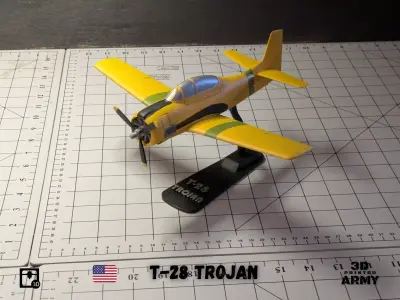 North American T-28 TROJAN - STL files for 3D printer 3D print model