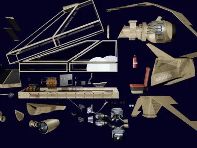 Starship flying car 3D model