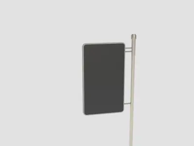 Style advertisement close to a urban street in city 3D model shop