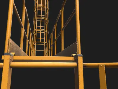 Modular Ladders Low-poly 3D model