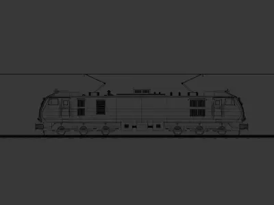 Indian WAP-7 Electric Locomotive - High Poly 3D Model - Blender 3D model
