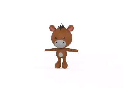 Character008 Horse Animal  Low-poly 3D model