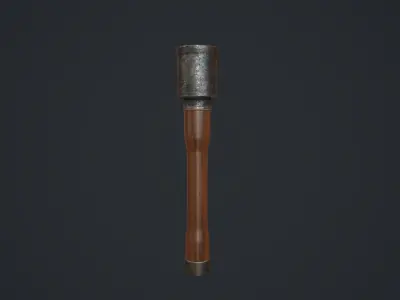Stick Grenade Low-poly 3D model purchase