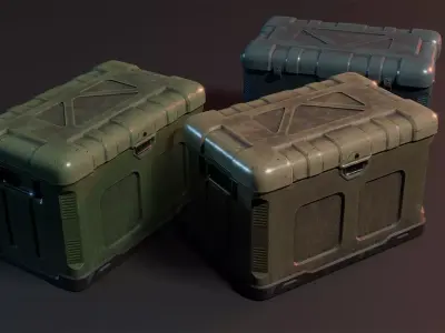 Industrial Crate  Free low-poly 3D model