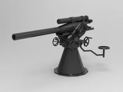 Air Defense Artillery Weapon 3D model