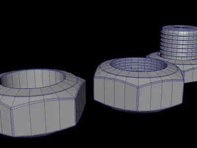 bolt lowpoly Game model  Low-poly 3D model