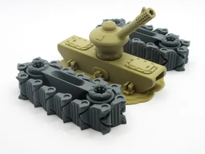 3D Printable - Cute Tank - Supportless   3D print model
