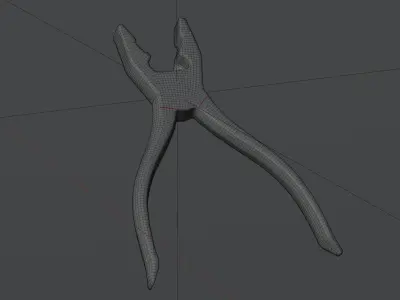 Rusty Tool Pliers 3D scan PBR 4K textures Low-poly 3D model
