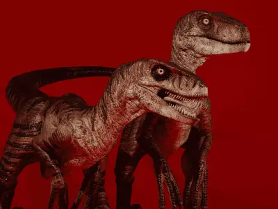 JP-VELOCIRAPTOR-RIGGED 3D model