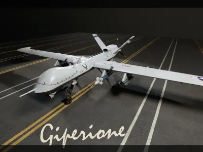 MQ9 Ripper Low-poly 3D model