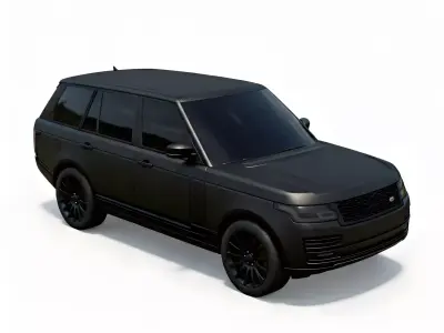 Black Standard SUV 3D Model 3d model Low-poly 3D model