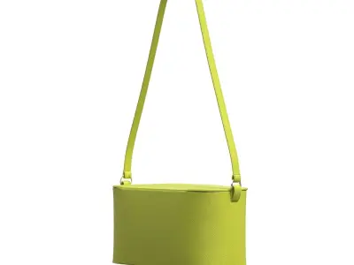 Yellow Leather Camera Bag 3D model