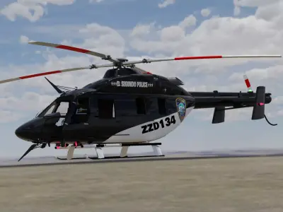 police helicopter 3D model purchase