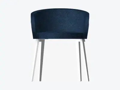 Furniture - Chair - Contemporary - Right - Low - Back Low-poly 3D model