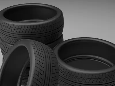 Car tire 3D model 3D model