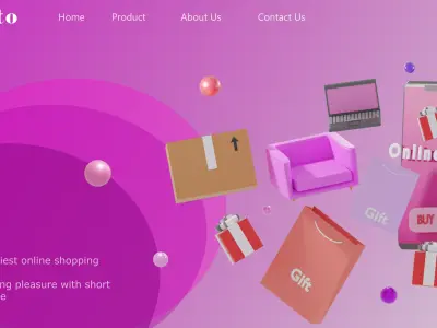 Shopping Illusturation Low-poly 3D model