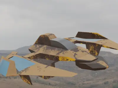 Spaceship is a low Poly classical design perfect for space Free low-poly 3D model