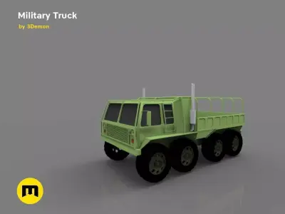 Military Truck Free 3D model by 3D-mon