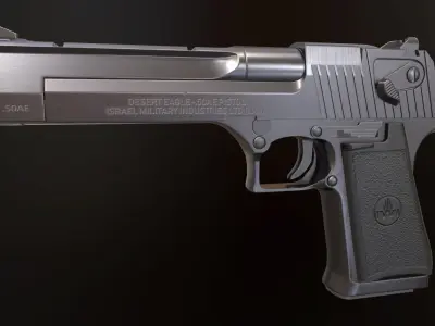 Desert eagle Low-poly 3D model 4