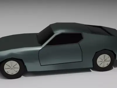Classic car Low Poly Game-Ready Vehicle FBX OBJ Low-poly 3D model