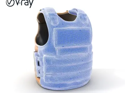 Tactical Vest D Model Pack Low-poly 3D model purchase