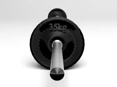 Barbell Adjustable 35kg 3D model