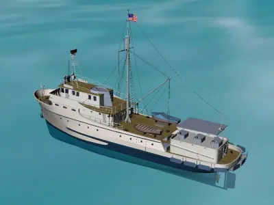 Fishing Boat Free 3D model