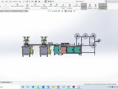 Fully Automatic Medical Mask Production line 3D model