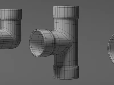 PVC pipes 3D model