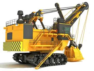Mining Rope Shovel 3D model