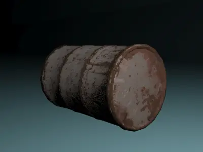 Barrel Explosive Free low-poly 3D model
