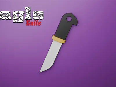 low-poly Eagle Knife Free 3D model
