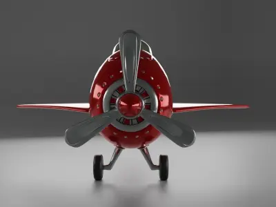 Code 689 Dolphin Cartoon Plane Low-poly 3D model