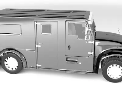 Armored Truck 4K Low-poly 3D model