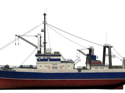 trawler Low-poly 3D model