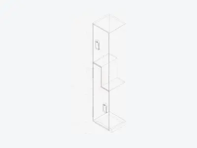 Locker - Resin - Locka - Classic - 2 Person Z Low-poly 3D model