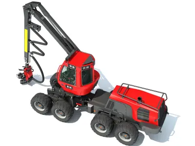 Forestry Wheeled Harvester 3D model