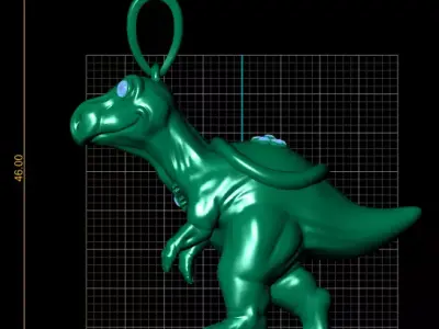 Dinosaur Pendant 3D Printable Model 3D print model